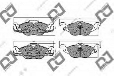 DJ PARTS bp1277 -  Комплект тормозных колодок, дисковый тормоз